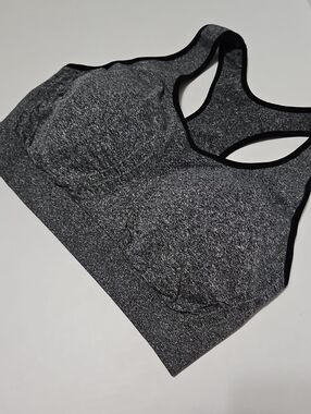 Truekind Seamless Heather Gray Racerback Sleep & Support Bra Size XL